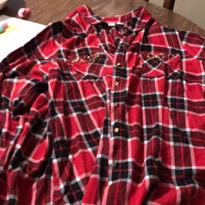Cato plaid long sleeve shirt